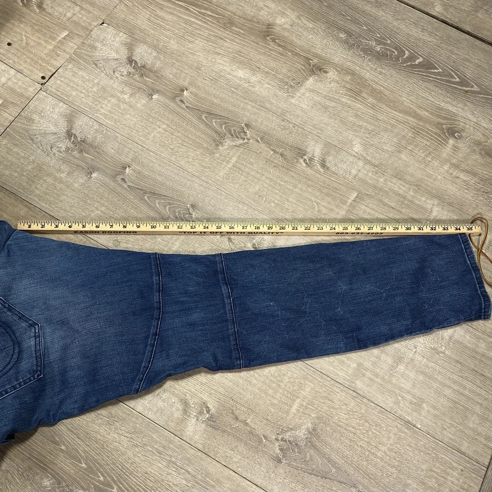True Religion Jeans Mens 42 Rocco Relaxed Skinny Distressed‎ Biker Moto Stacked